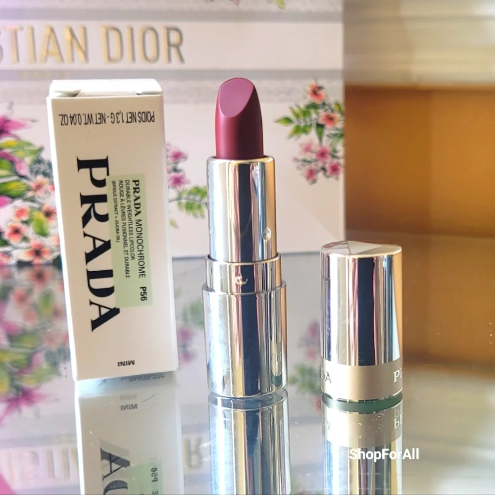- PRADA Monochrome Hyper Matte Lipstick P56 Notte Quartz NIB Mini
